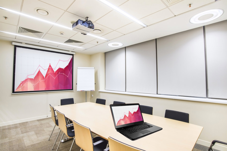 conference room with projector