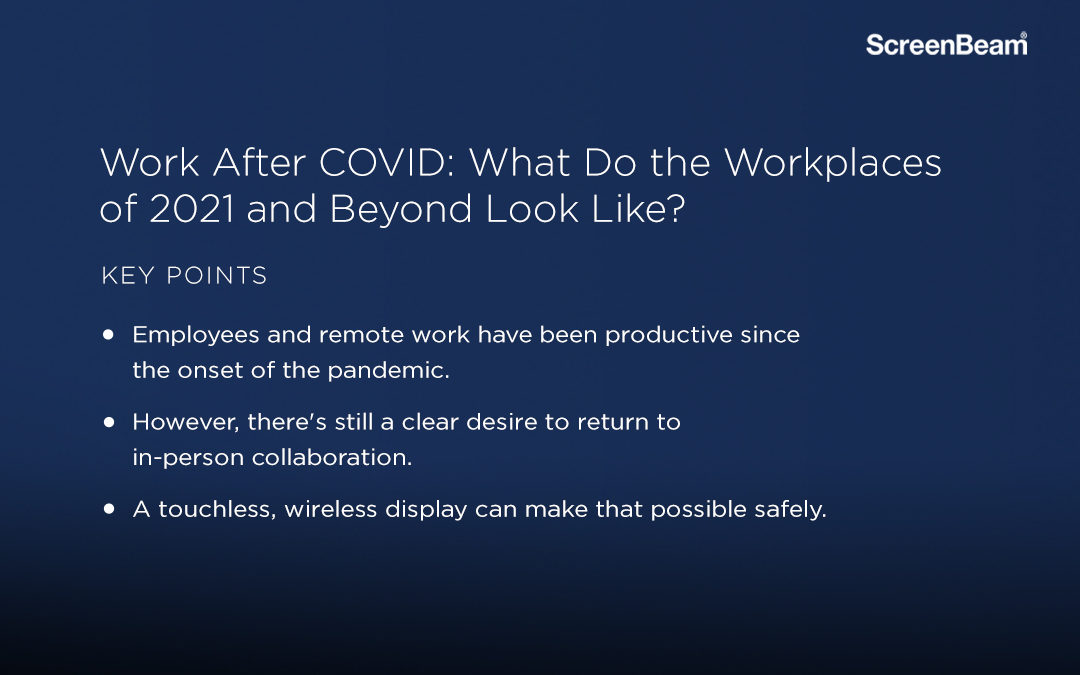 Work After COVID: What Do the Workplaces of 2021 and Beyond Look Like?